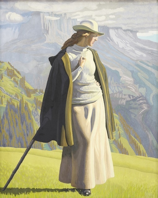 En Bjergbestigerske (1904). Litografi fra 1960.