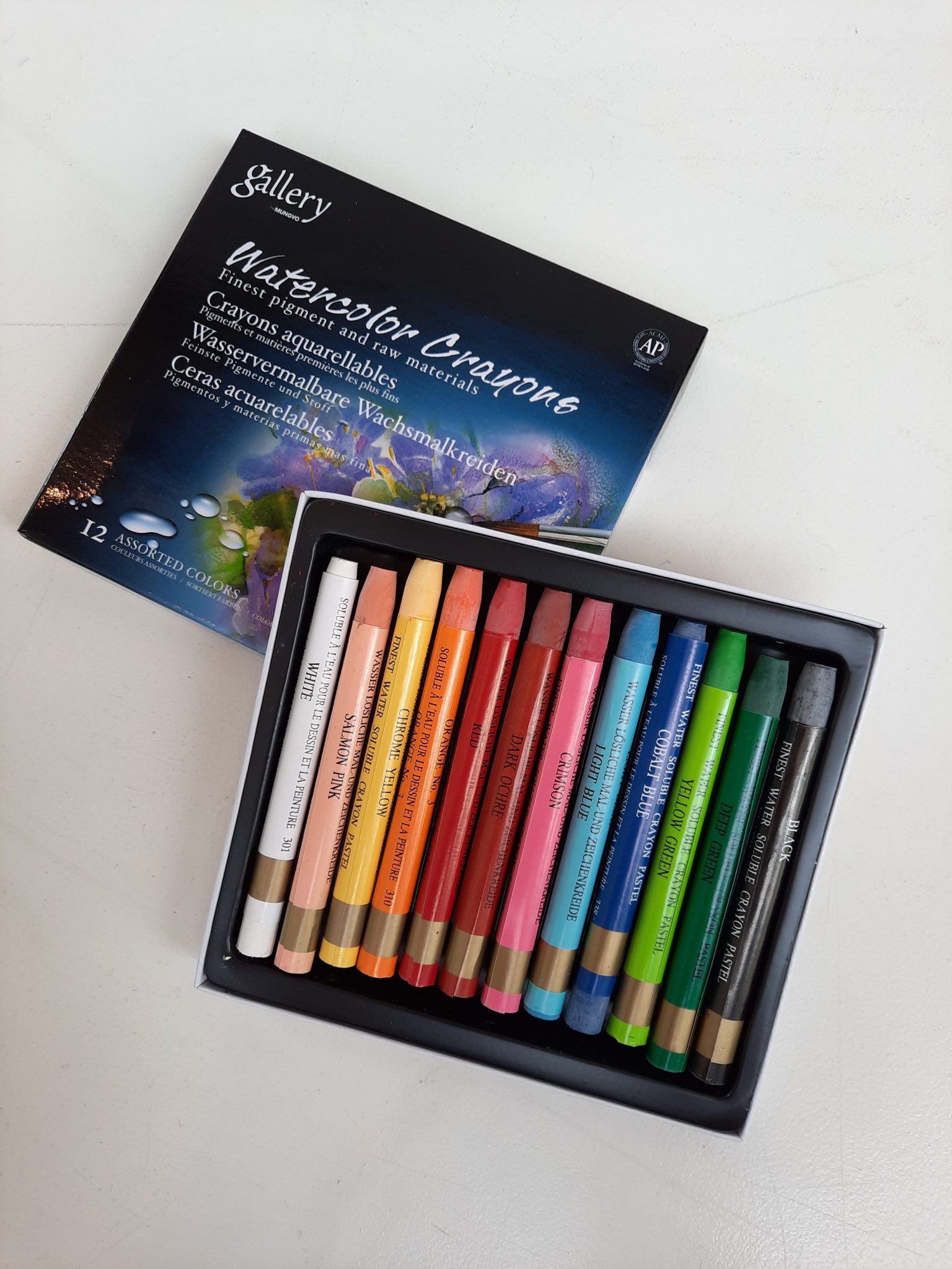 Watercolor crayons